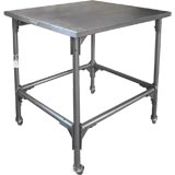Vintage Metal Industrial Table / Cart