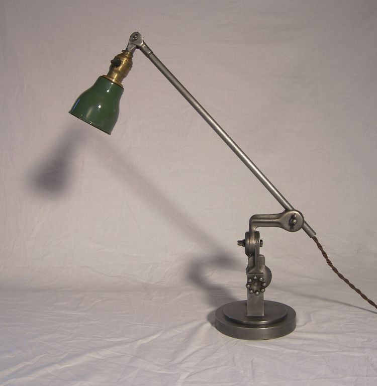 Pair of Vintage Adjustable Industrial Desk/Table Lamps at 1stDibs