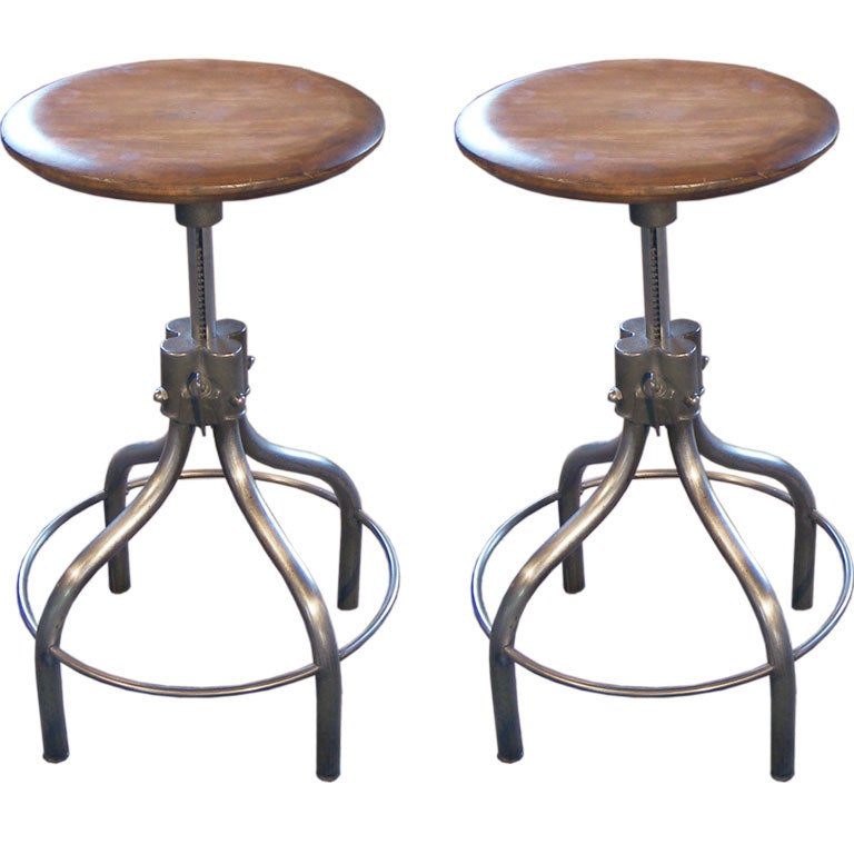 Pair of Vintage Hamilton Industrial Stools