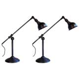 Vintage Pair of Industrial Desk Lamps
