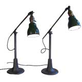 Pair of Industrial Table / Desk Lamps