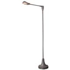 Vintage Industrial Cast Iron, Steel & Enamel Goose Neck Floor Lamp, Light 8