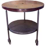 Vintage Industrial Metal 
Micarta Circular Table