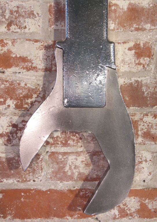 20th Century Oversized Aluminum Wrench - 3 1/2 Feet For Sale