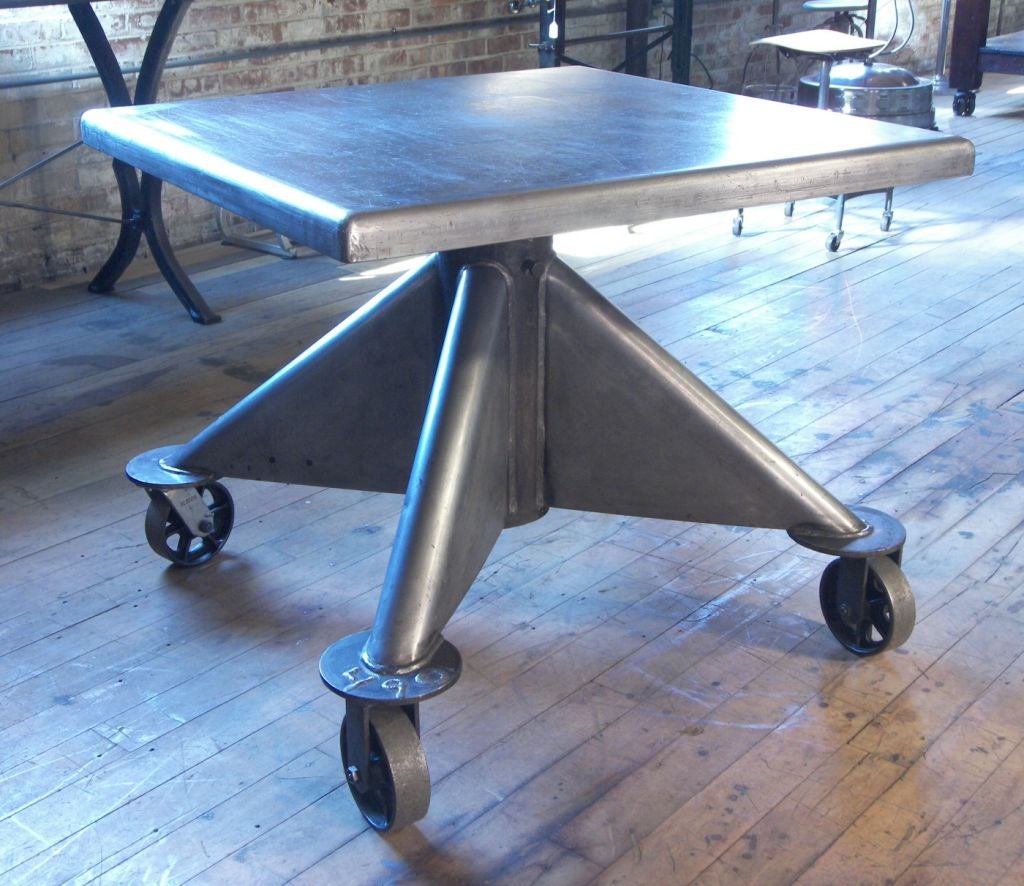 Vintage Industrial Steel Table