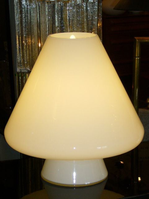 Italian Large De Majo Murano Blown Cased Glass Lamp Signed