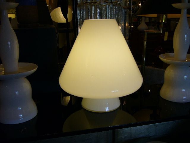 20th Century Large De Majo Murano Blown Cased Glass Lamp Signed