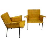 Van Keppel Green Caned Lounge Chairs