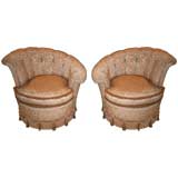 PAIR OF DECO GLAMOUROUS UPHOLSTERED CHAIRS