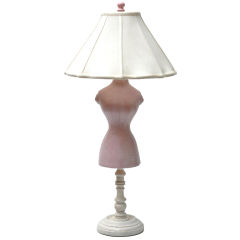 CHARMING 1950S MANNEQUIN BODICE LAMP