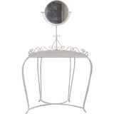 Vintage FRENCH WROUGHT IRON VANITY