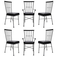 WINDSOR STYLE WROUGHT IRON CHAIRS