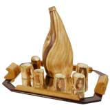 Vintage Faux Bois Liquor Set made in Vallauris