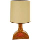 Accolay Lamp with Orange Resin Insert Accolay Lamp with Orange Resin Insert