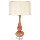 Vintage Pink and Gold Murano Lamp