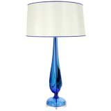 Vintage Large Scale Blue Murano Lamp