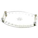 Vintage Etched Mirrored Tray with Twisted Glass Handles