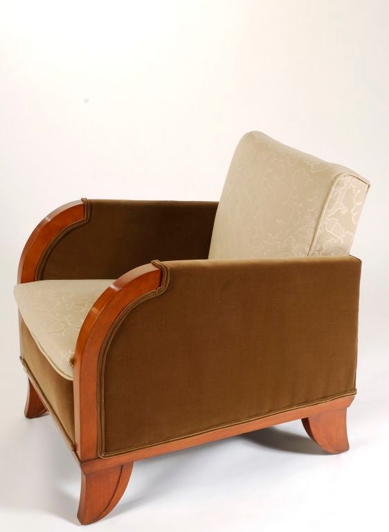 French Pair of Arm Chairs by Dominique
