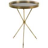 Brass and Opaline Side Table