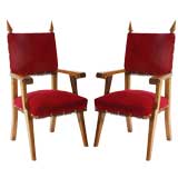 Pair of Neo Gothic Arm Chairs