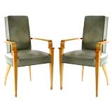 Vintage Pair of Arm Chairs by Dominique