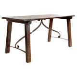 Spanish Oak and Iron Table