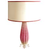 Pink Ombre Murano Glass Lamp