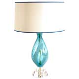 Aqua Blue Murano Lamp
