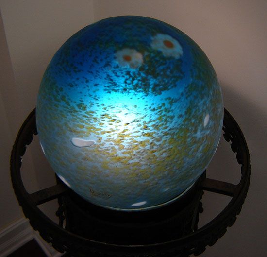 Edgar Brandt and Daum Floor Lamp