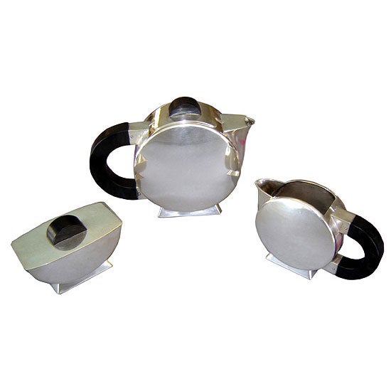 Christofle French Art Deco Tea Set For Sale at 1stDibs