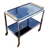 Jacques Adnet French Art Deco Rolling Bar or Tea Cart