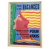 French Art Deco Poster Pensez a vos Vacances