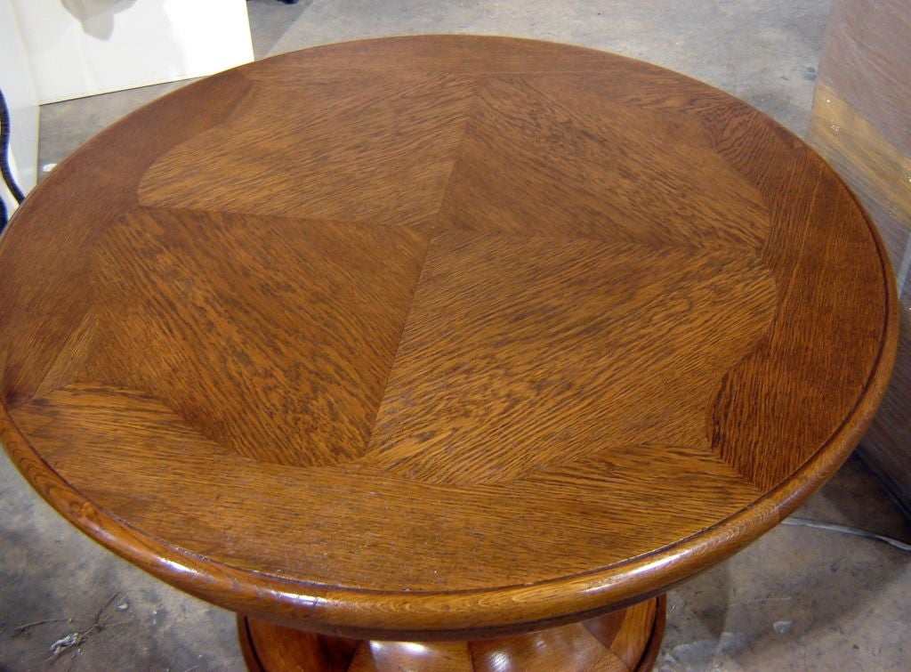 French Art Deco Oak Center or Dining Table