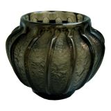Daum Vase in Olive Green