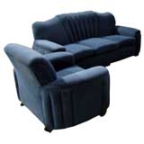 American Art Deco Club Chair & Sofa