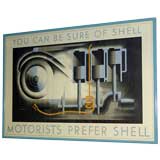 Vintage Motorists Prefer Shell Art Deco Poster