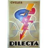 Vintage French Art Deco "Cycles Dilecta" Poster by G. Favre
