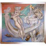 Vintage Dolnald De Lue American Art Deco Painting