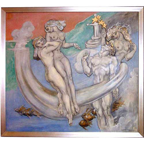 Dolnald De Lue American Art Deco Painting