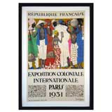 French Art Deco Neziere 1931 Paris Colonial Exposition Poster