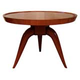 Vintage French Art Deco Mahogany Marquetry Table