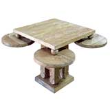 French Art Deco Limed Oak Table