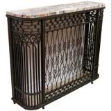 Art Deco Wrought Iron Console with Interlacing Knot Design