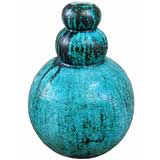 Monumental "Primavera" French Art Deco Vase - Turquoise