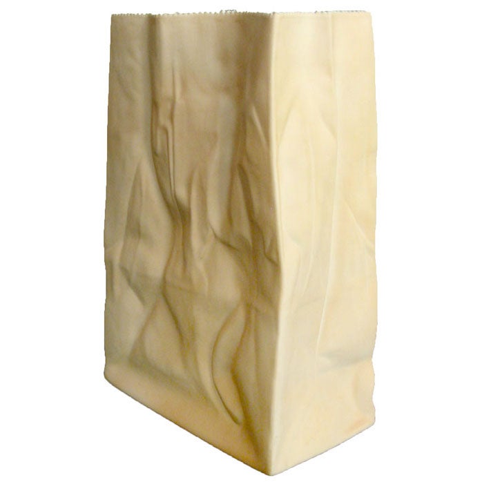 Rare, giant Tapio Wirkkala, Rosenthal porcelain "Paper Bag"