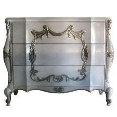 1940's Venetian inspired painted and leafed 3 drawer chest.