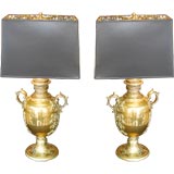 Pair of Brass Lamps