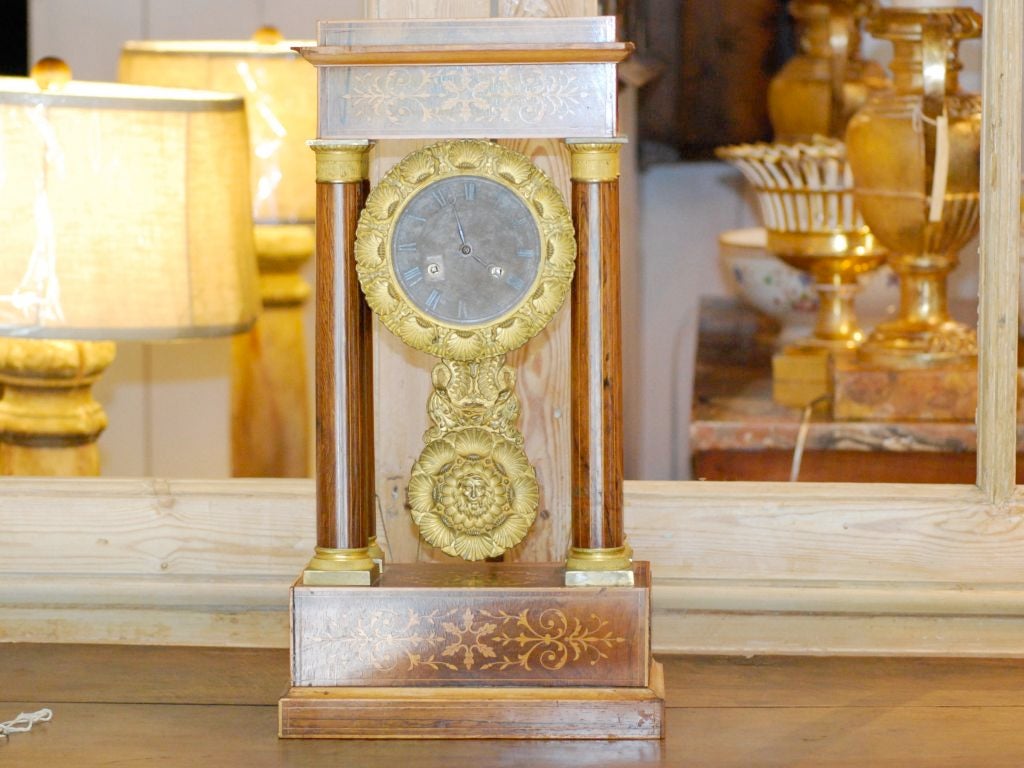 Charles X Rosewood Mantle Clock