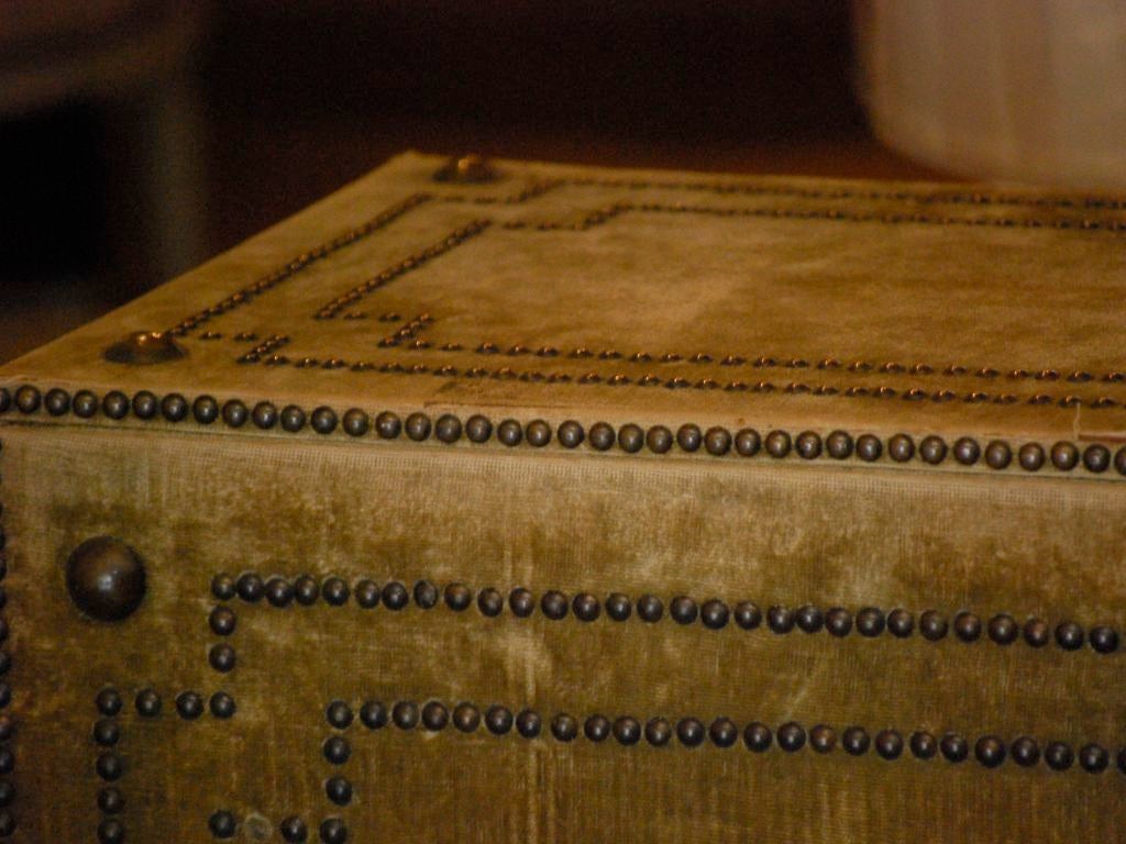 Mid-20th Century French Upholstered Trunk