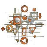 Curtis Jere Abstract  2 Plane Wall Sculpture